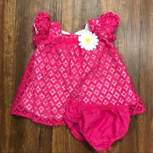 Baby girl’s pink Lacey dress